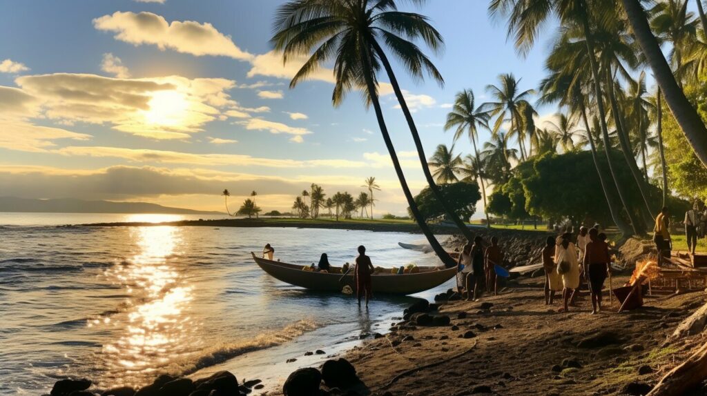 Polynesian settlers in Hawaii