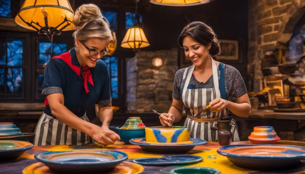 Gaslight Dinner Theatre and Spot's Pots Paint Your Own Pottery Studio
