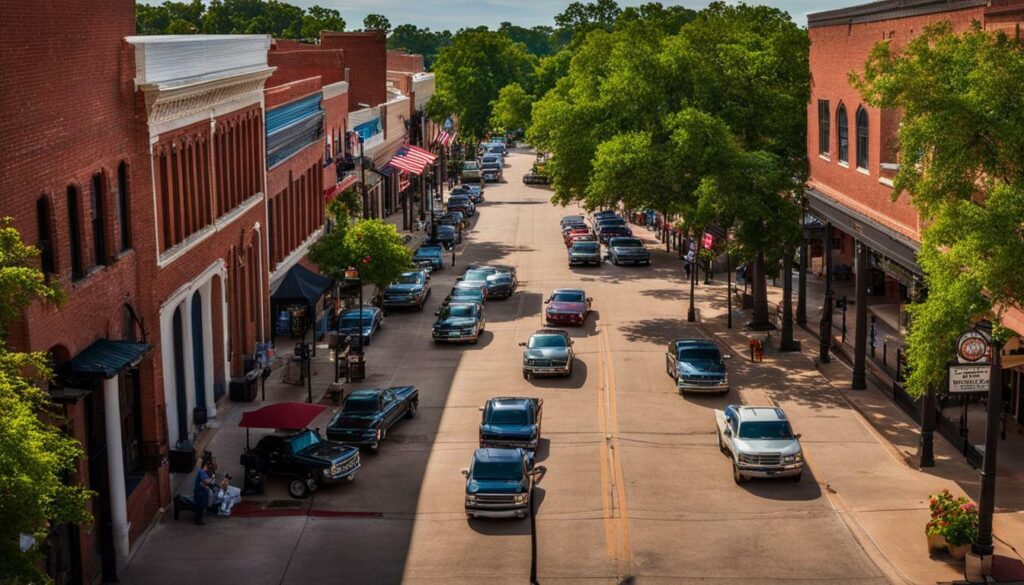 historic downtown district in Gainesville TX
