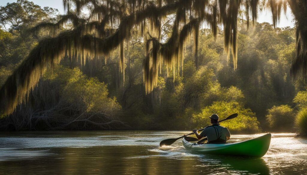 kayaking in tidal creeks