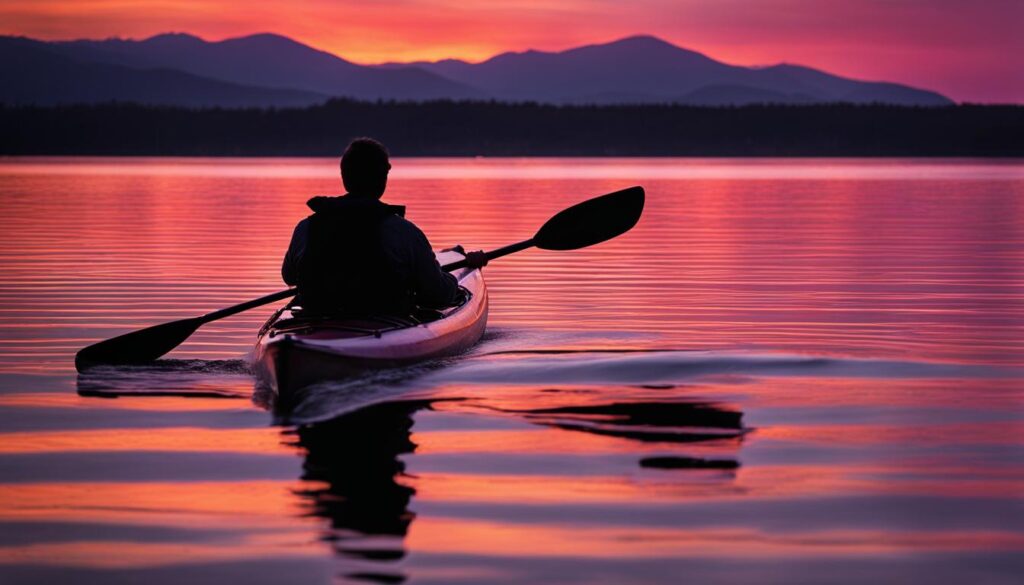 Sunset Paddling on Lake Bellaire