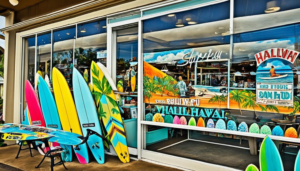 Surf culture in Haleiwa town, North Shore of Oahu