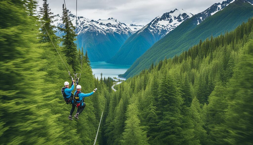 Ziplining adventure in Seward Alaska