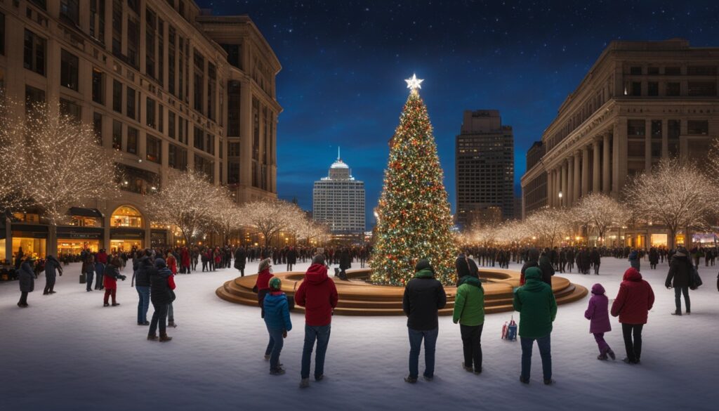 Circle of Lights Tree Lighting Ceremony at Monument Circle